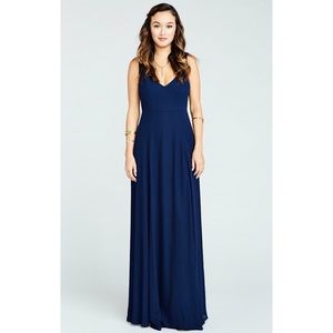 NWT Show me your Mumu Jenn Maxi Dress In Navy Blue Bridesmaid - Women’s Size XL
